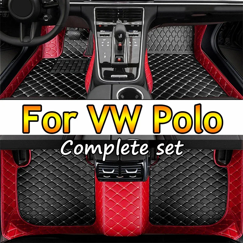 

Car Floor Mats For VW Volkswagen Polo Sedan 2011 2012 2013 2014 2015 2018 Csutomized Leather Carpets Rugs Foot Pads Accessories