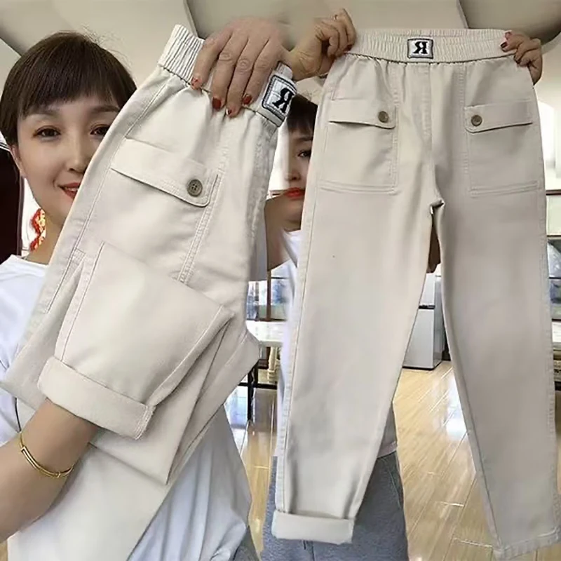 Coréen femmes pantalons printemps automne nouveau 2025 mode taille haute décontractée mince pantalon femme ample Harun pantalon dames pantalon