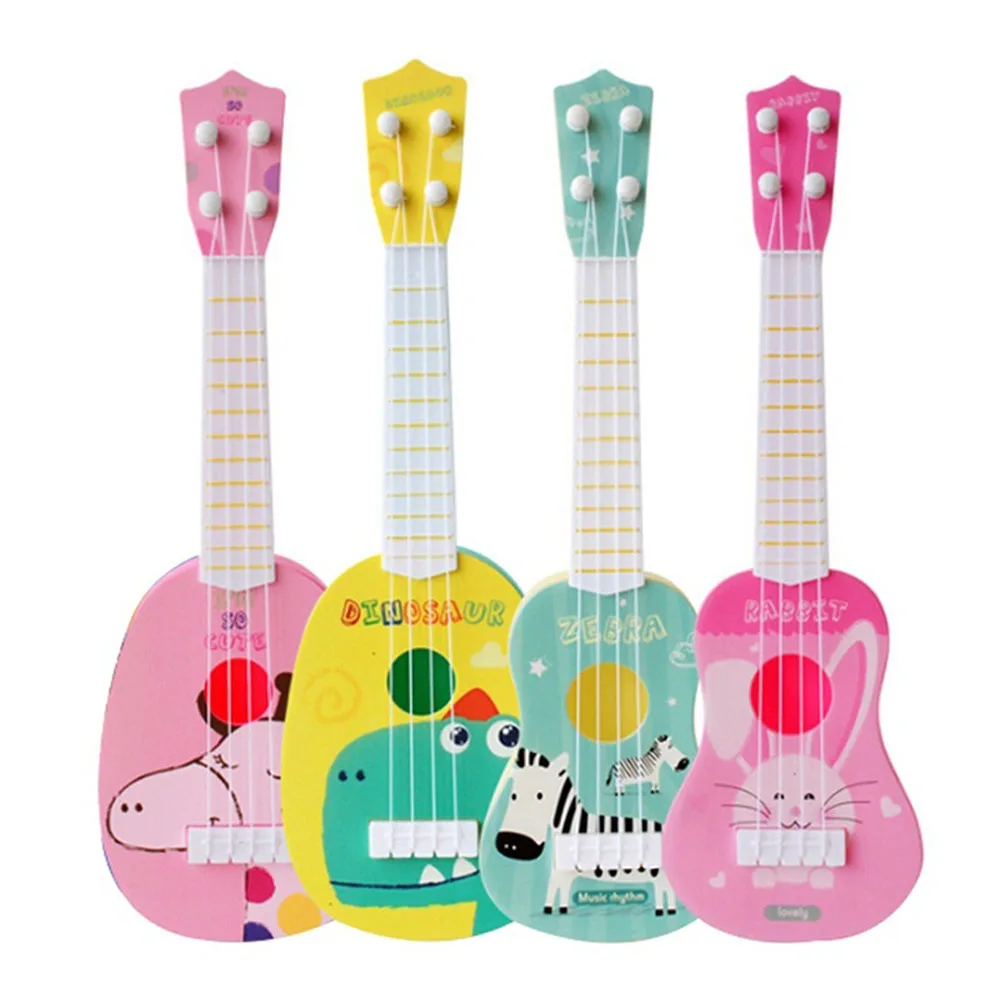 Instrumento educação presente dos desenhos animados animais padrão mini brinquedo instrumento musical montessori brinquedos crianças guitarra brinquedos educativos