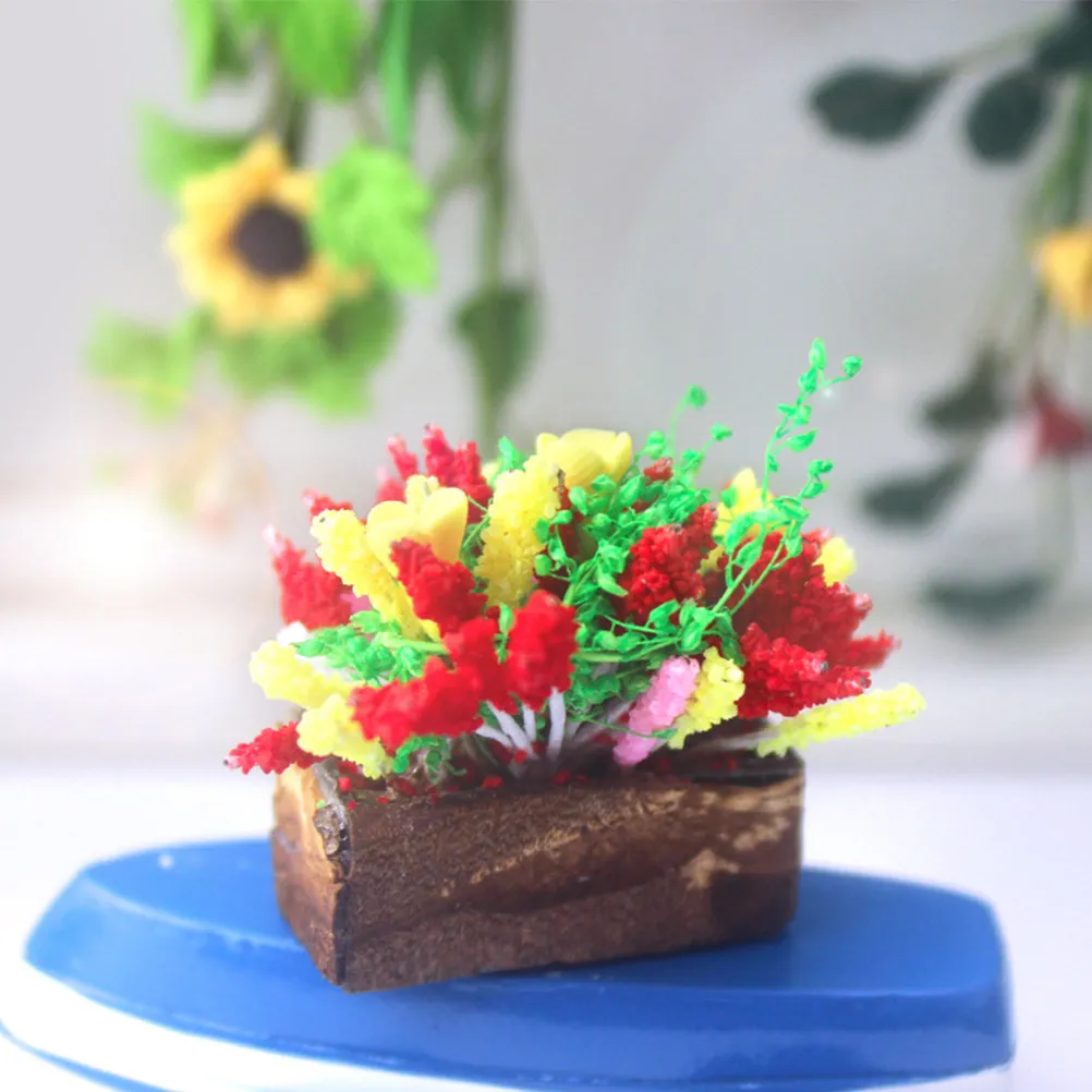 

Миниатюрное комнатное растение в горшке, мини-домик, искусственный пластиковый мини-бонсай для уличного декора, украшение для дома, миниатюрное растение в горшке