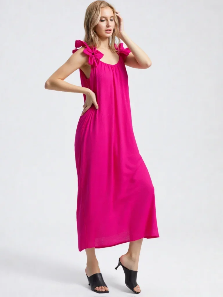 

Женская одежда: однотонное платье с V-образным вырезом, короткими рукавами и шнуровкой, модное, элегантное, для повседневной носки, летние платья