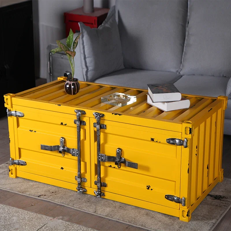 LOFT industrial style container furniture rectangular small apartment personalized creative coffee