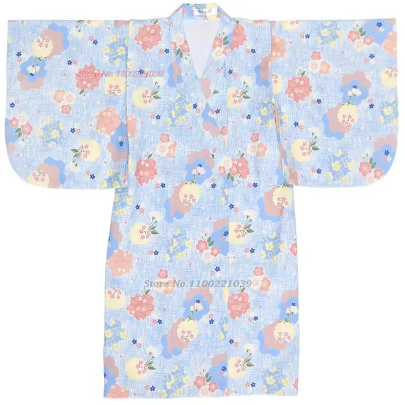 2024 japanese kimono robe national flower print children dress traditional yukata haori girl photography dress vintage kimono