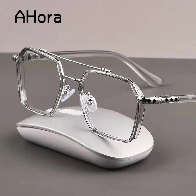 

Ahora Double Beam Finished Optical Glasses Frame Vintage Oversized Eyewear Spectacles With 0 -1.0 -1.5 -2.0 -2.5 -3.0 -3.5 -4.0