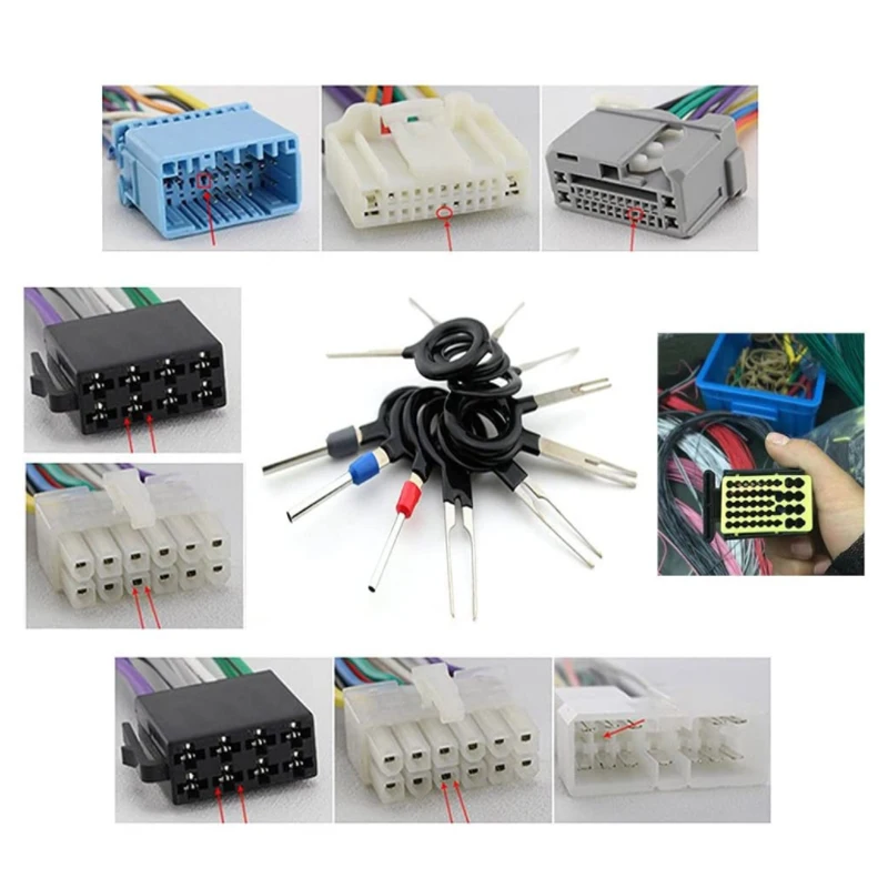 18/36/38 Pieces Car Terminal Disassembly and Ejector Tool Needle Ejector Wire Terminal Removal Kit Car Connector
