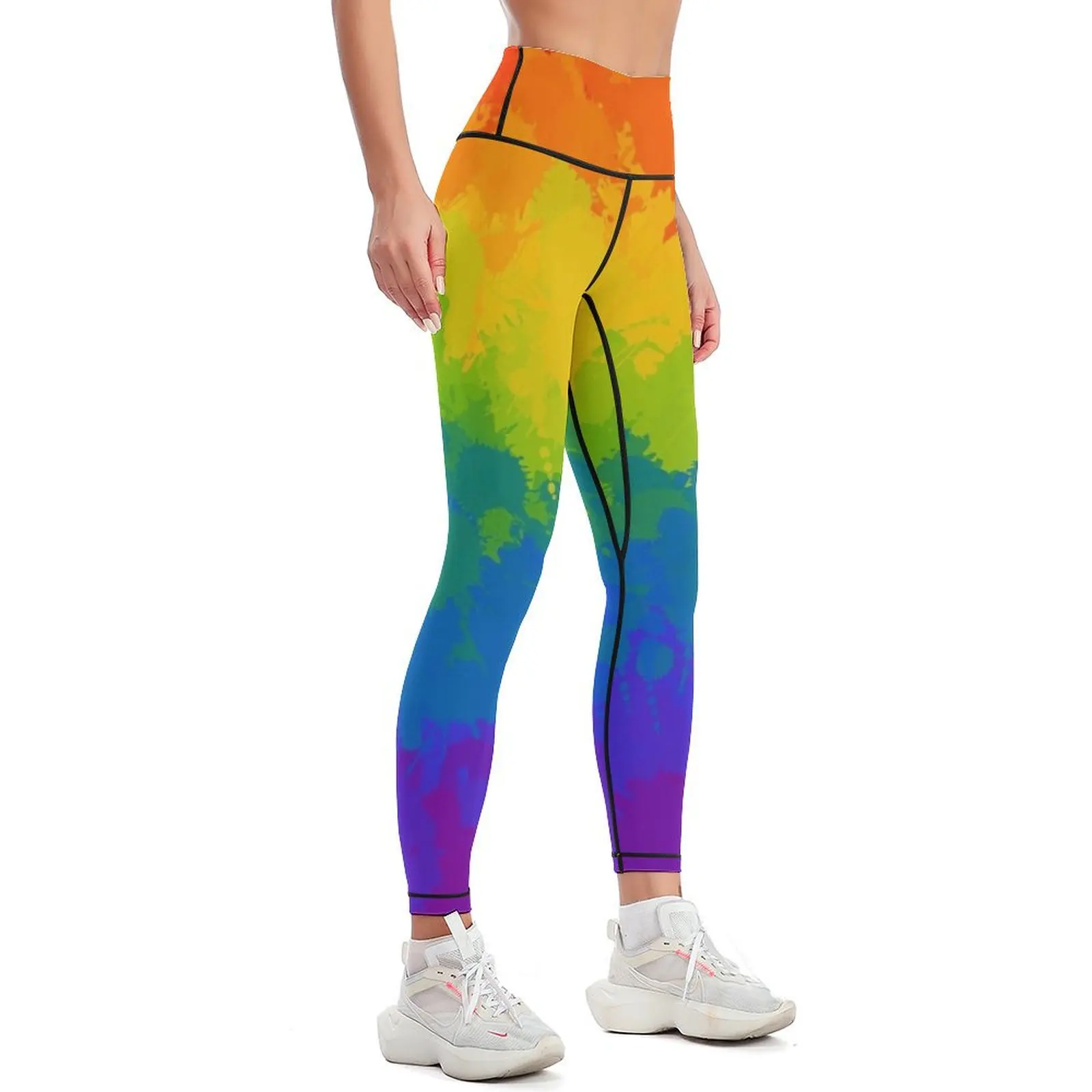 Rainbow Pride Paint Leggings sport pants gym's sportswear Pants sport Legging sport Womens Leggings