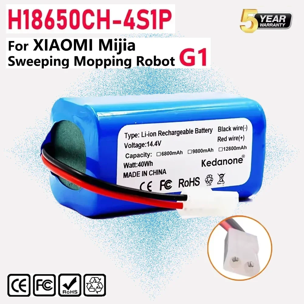 

NEW 14.8V 6800mAh Li-ion Battery for Xiaomi G1 MI Robot Vacuum-Mop Essential MJSTG1 Robot Vacuum Cleaner 18650 Battery Pack