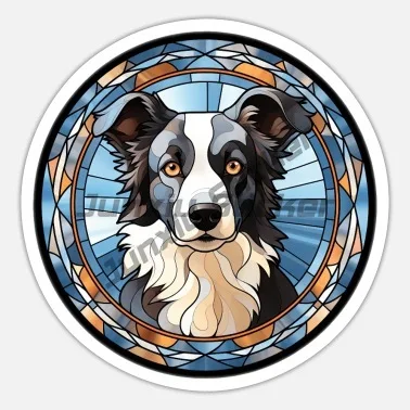 Border Collie Dog Creative Stickers Vinyl Laptop Window Car Truck Bicycle Motorcycle Table Wall Room Helmet Box Decal Assecories