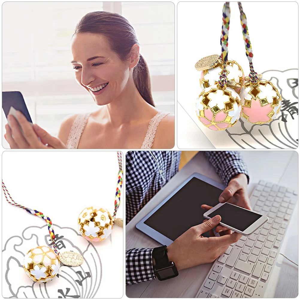 حبل الهاتف الإبداعي مع جرس نحاسي، حزام تعليق للهاتف الفاخر لتزيين الهاتف المحمول، إكسسوارات عصرية خفيفة الوزن