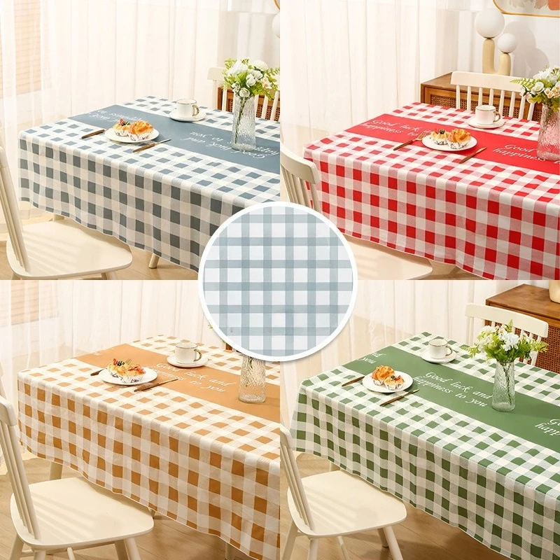 Heat Resistant Tablecloth, Waterproof Oilproof Vinyl Table Cover for Kitchen Dining, Stain Resistant