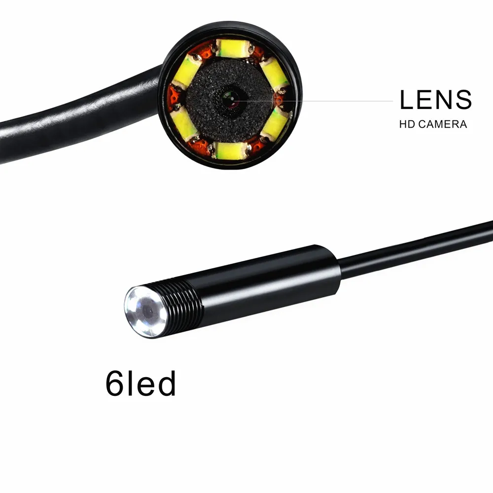 2in1 USB Endoscope Camera CMOS Borescope Inspection Otoscope Camera For Android and Computer Digital Microscope