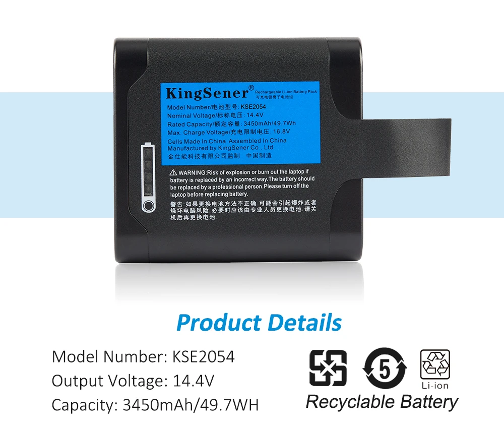 KingSener KSE2054 Rechargeable Li-Ion Battery For KSE2054 Industrial Controller Battery 14.4V 3450mAh Fast Delivery