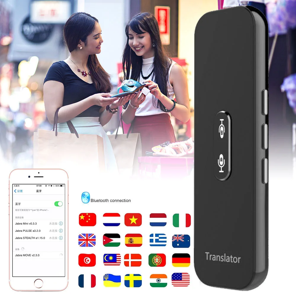 Smart Voice Speech Translator Two-Way Real Time 72 Multi-Language Translation For Learning Travelling Business Meet Portable