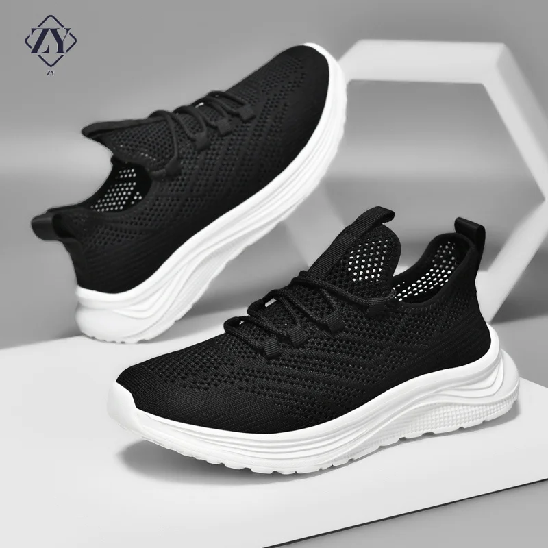 New Couple Socks Shoe Spring Sports Shoes Casual Shoes Large Men Women Running Shoe One Step Mesh Surface Breathable Male