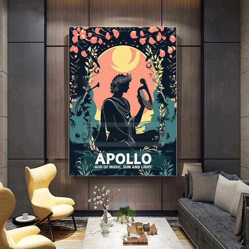 Ancient Greek Mythology Greek Gods Poster Colorful Prints Canvas Painting Ancient Greek Wall Art Picture Home Room Vintage Decor