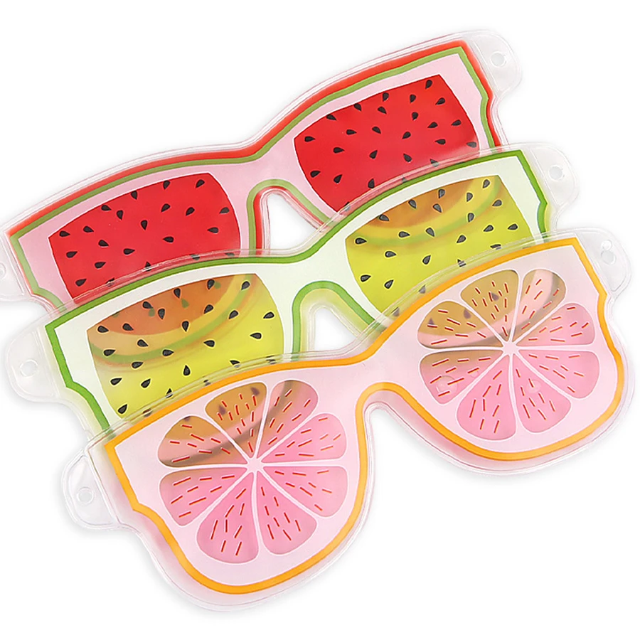 1Pc Summer Cold Fruit Ice Compress Eye Mask Soft Sleeping Gel Eye Patch Reusable Ice Pack For Women