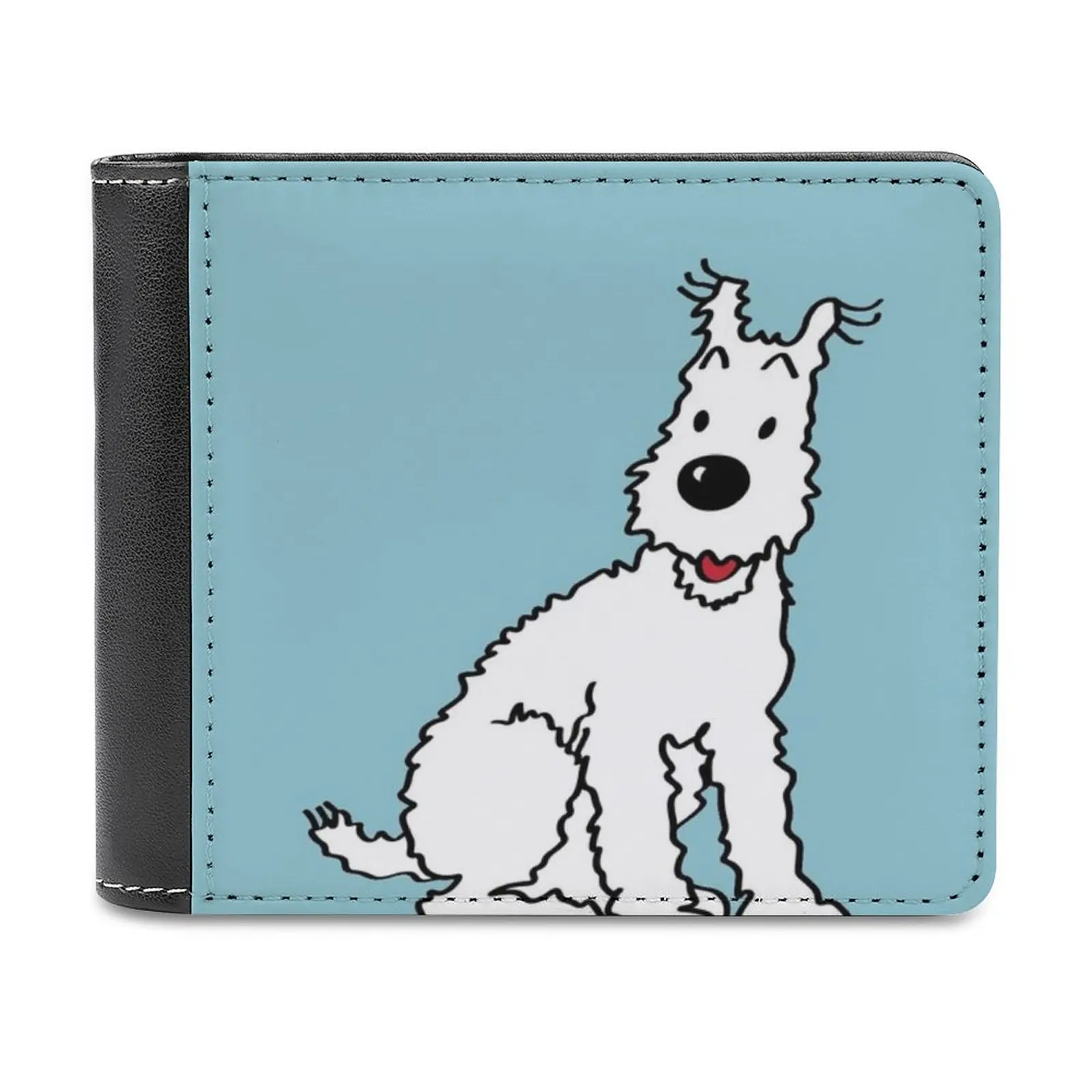 

Snowy Dog Tin Tin Men Wallet Pu Leather Short Male Purses Credit Card Wallet For Men Money Bag Snowy Tin Tin Dog Milou Cartoon