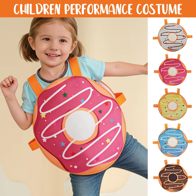 

Adult Kid Funny Chocolate Jam Donut Costume Halloween Cosplay Family Group Outfits Carnival Easter Fancy Dress Stage Performance