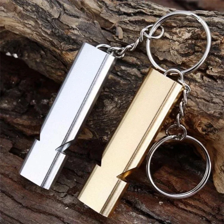 Outdoor Safety Emergency Whistle Outdoor Camping Double Tube High Frequency Survival Whistle  Tools Self-help