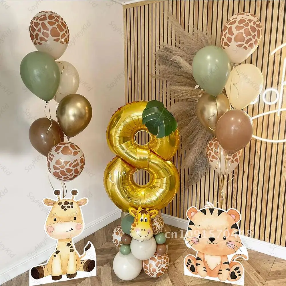 18/24/36inch Animals Birthday Party Stand Decoration Backdrop Jungle Safari Theme Baby Shower Party Cardboard Cutout Background