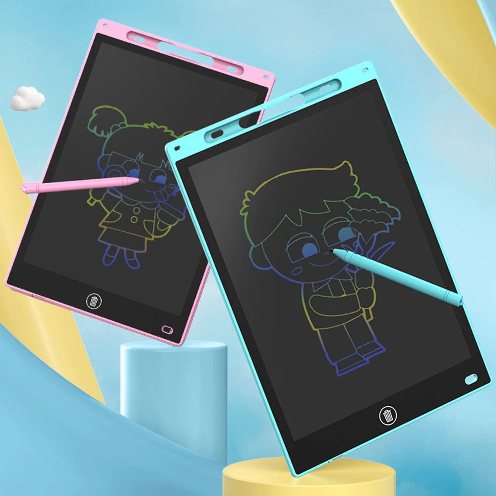 1pc 12 Inch LCD Writing Tablet Drawing Board Graffiti Sketchpad Mgaic Erasable Handwriting Pad Toys for Kids Boys Gifts