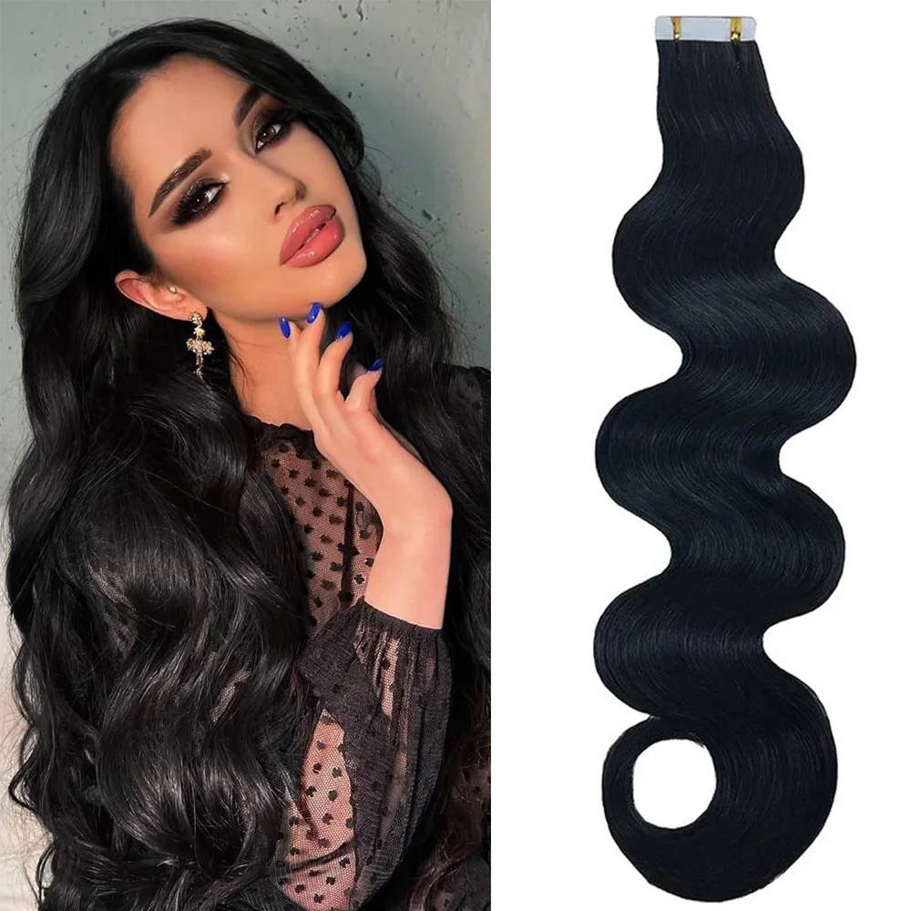 Tape In Hair Extensions Remy Human Hair 100% Remy Natural Color 16