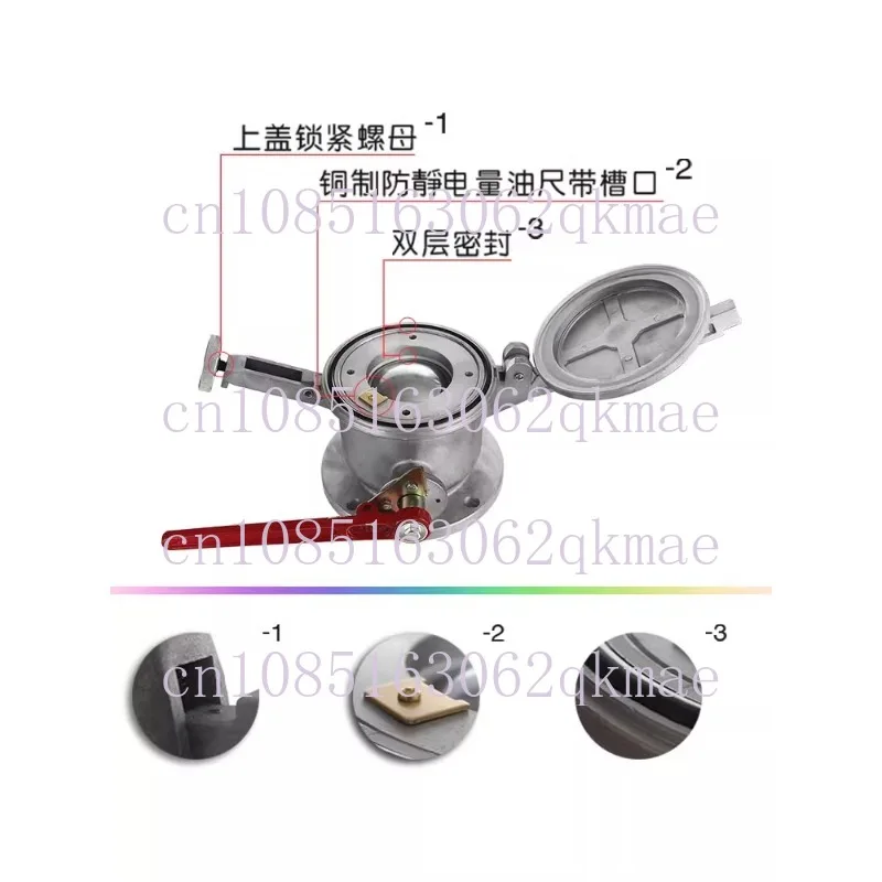 Ball Valve Oil Measuring Hole DN100 4-Inch Gauge Hatch Gas Station Oil Filling Car Accessories