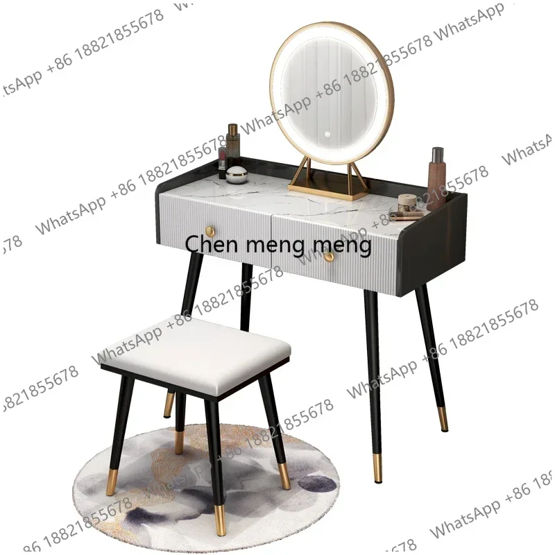 Nordic Luxury Bedroom Dresser Eithe Girl Box Stool Women Storage Dressing Table Mirror Living Room Comoda Pra Quarto Furniture