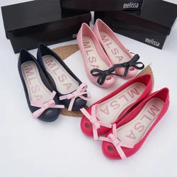 2024 New Red Pink Ballet Flats Melissa Women Fashion Sexy Sandals Women Jelly Slippers Adult Melissa Female Flat Sweet Summer