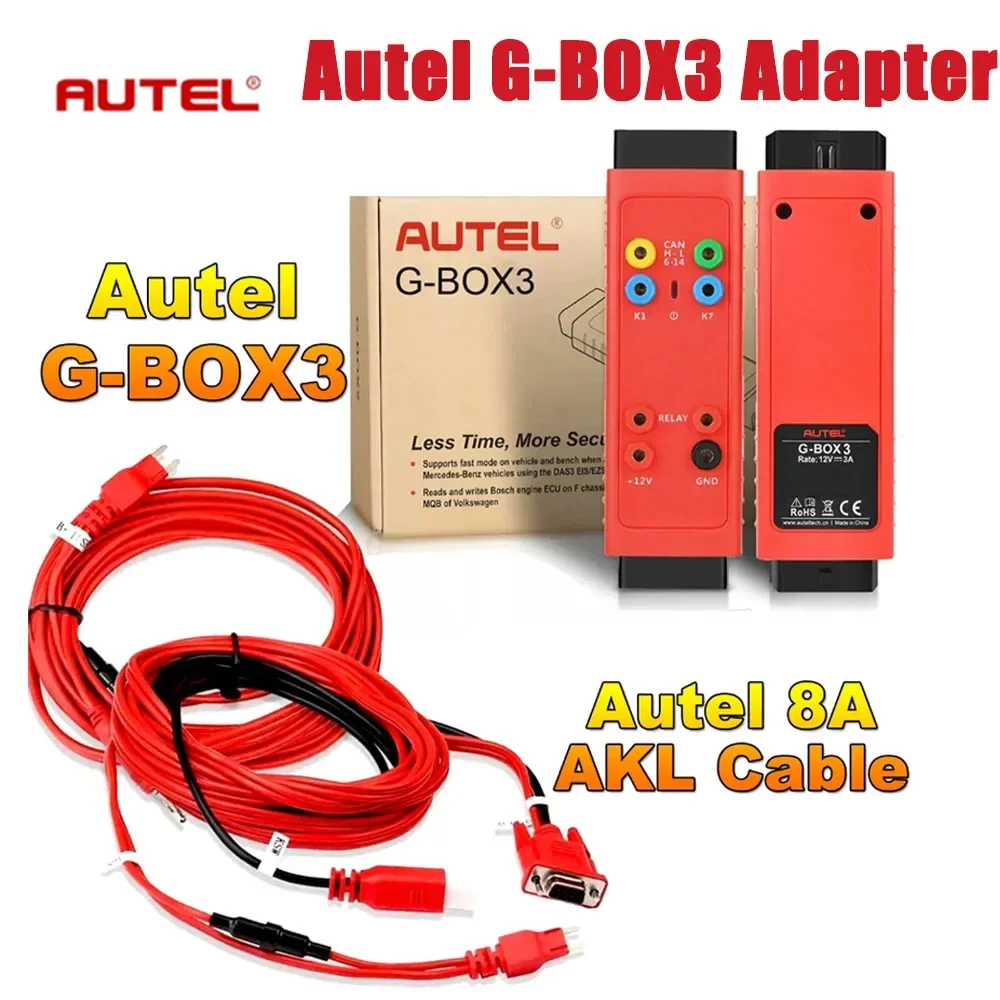 Autel GBOX3 Key Programming Tool G-BOX For Mercedes-Benz BMW Toyota 4A All Key Lost Work Key Programmer With KM100/ IM508/ IM608