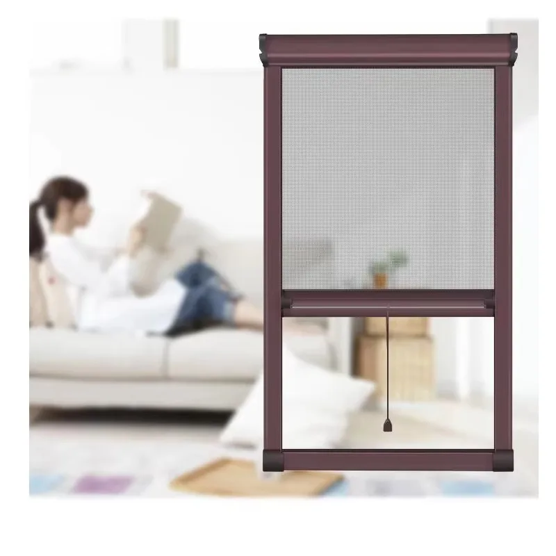Customization Wholesale Retractable Fly Screens Window Screen Roller Mosquito Net Roller Insect Screen Retractable Window