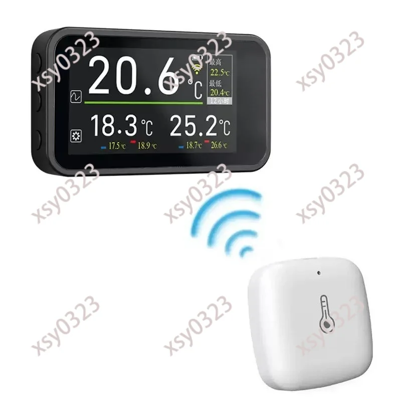 Wireless Digital Thermometer LED Indicator High Low Temp Alarm For Home Car Indoor Outdoor Monitoring