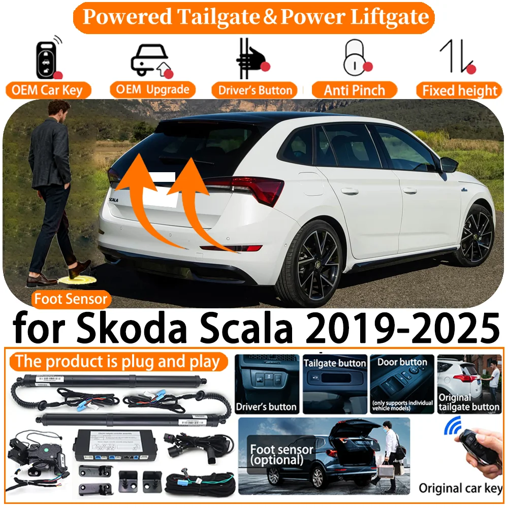

Smart Powered Tailgate system for Skoda Scala 2019-2025 Automatic Electric Power Tailgate Tail Gate Lift Rear Trunk Opener kit