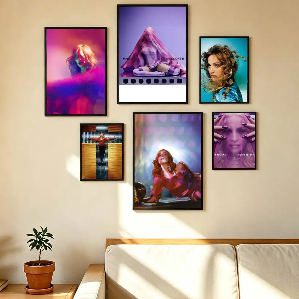 M-Madonna Confessions I Feel So Free  Poster High Quality Dorm Living Room Aesthetic Wall Decoration Painting Stickers Gift