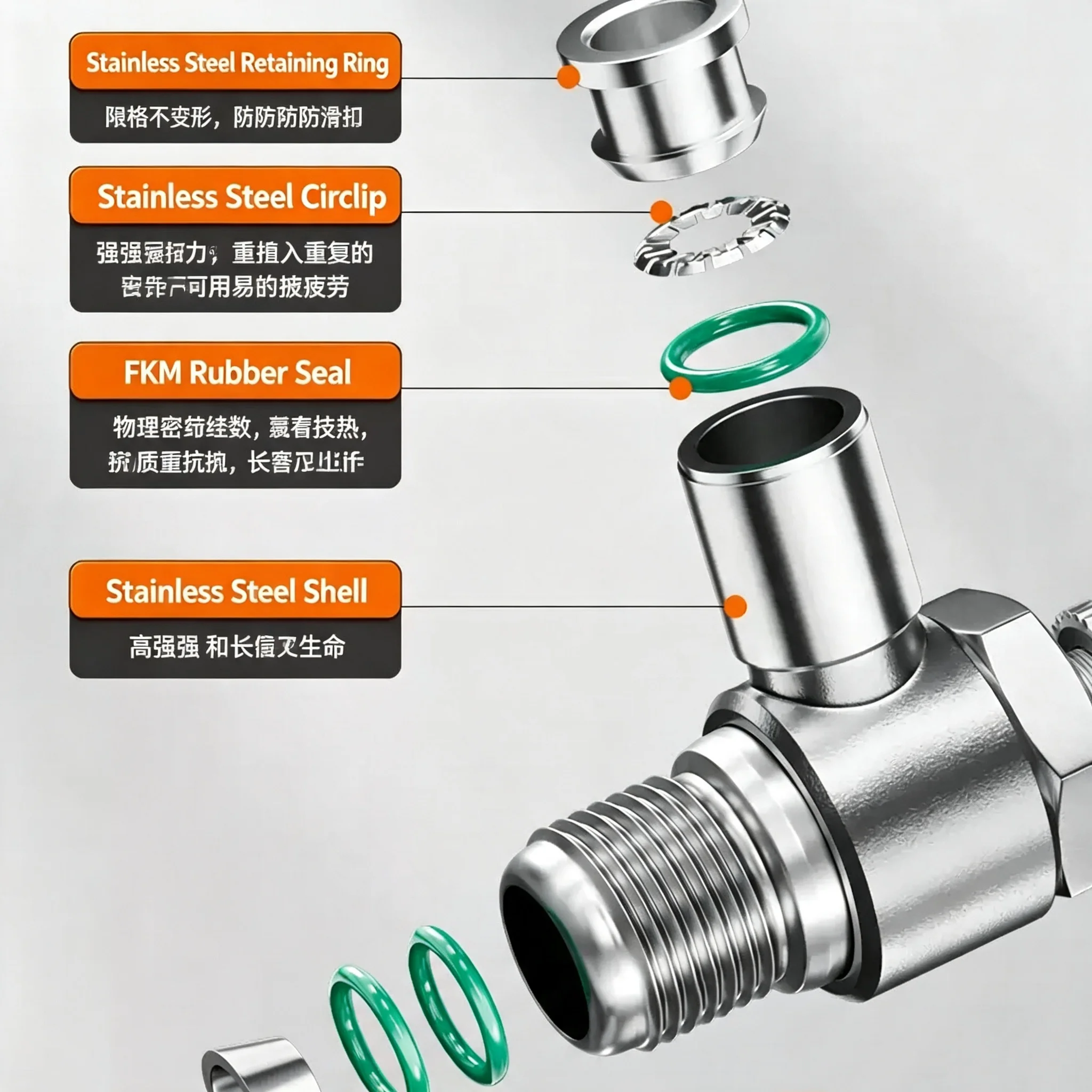 304 Pneumatic Fitting SL6-M5 Throttle Valve 1/8