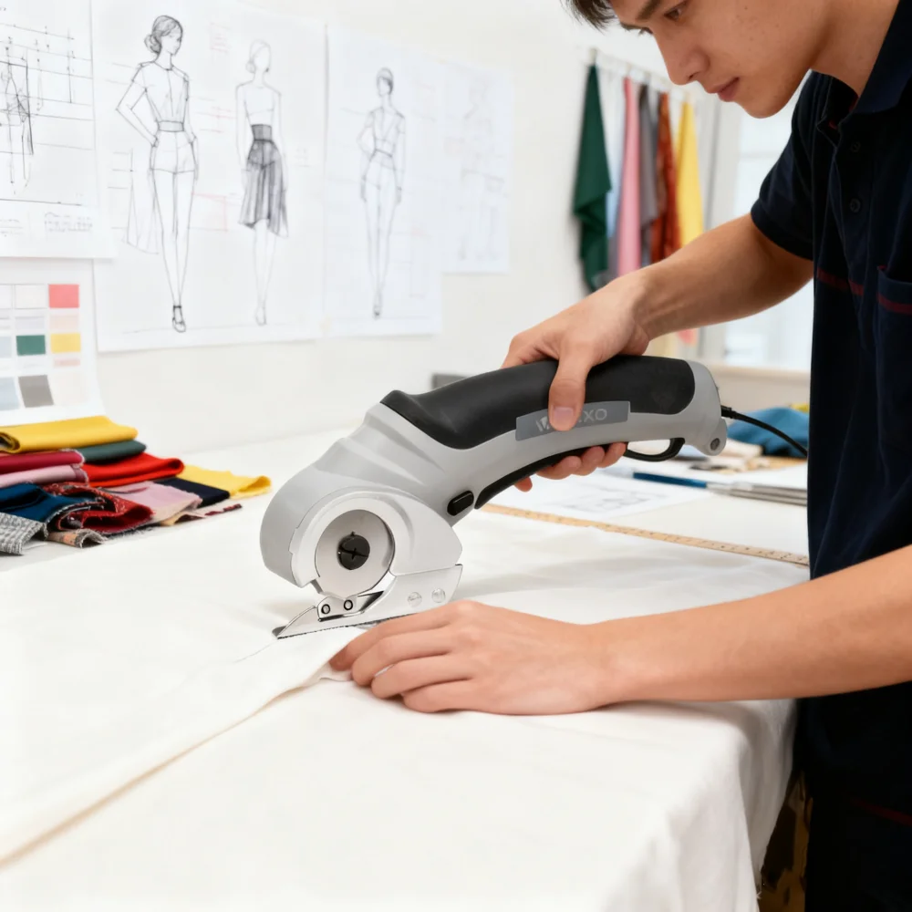 Electric Rotary Scissors Fast Charging 4.2V 2000mAh Professional Textile Carpet Leather Electric Cutter