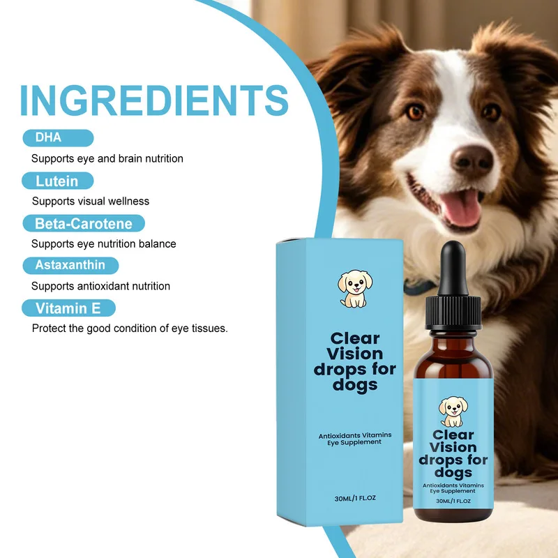 Dog Vision Health Drops Supports Visual Balance And Eye Health For Pets' Daily Eye Care