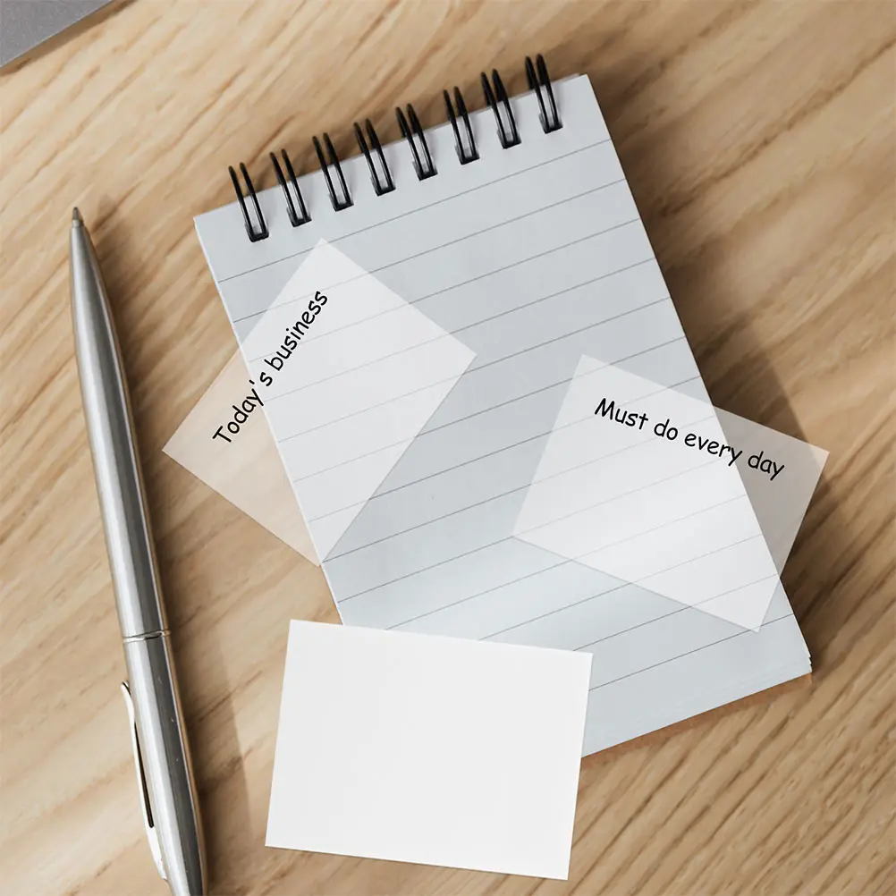 

6 Pcs Message Note Sticker Post-note Sticky Clear Stickers Plastic Memo Notes Small Pads