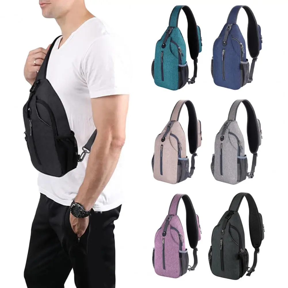 

Sling Bag Crossbody Bag Travel Walking Hiking Chest Bag Travel Daypack with Water Bottle Pocket Sling Backpack Sports Bag