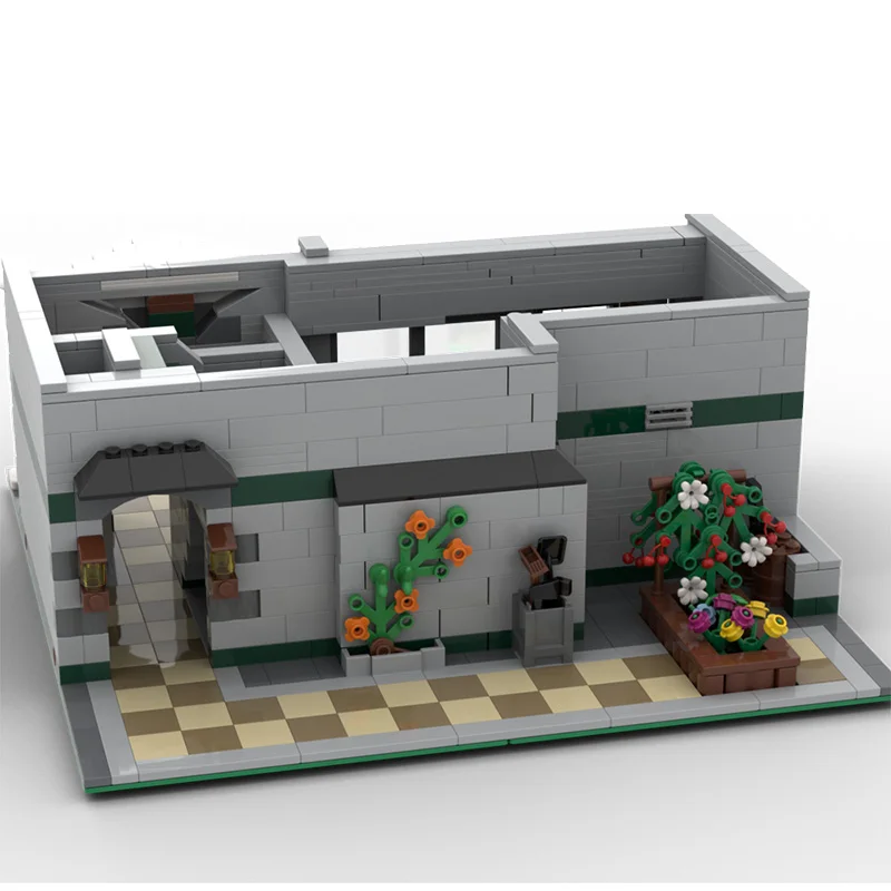 3293 PCS Urban Green Grocer MOC Customize Modular Building Block Design Simple Creative Design Popular DIY Toy Christmas Gift