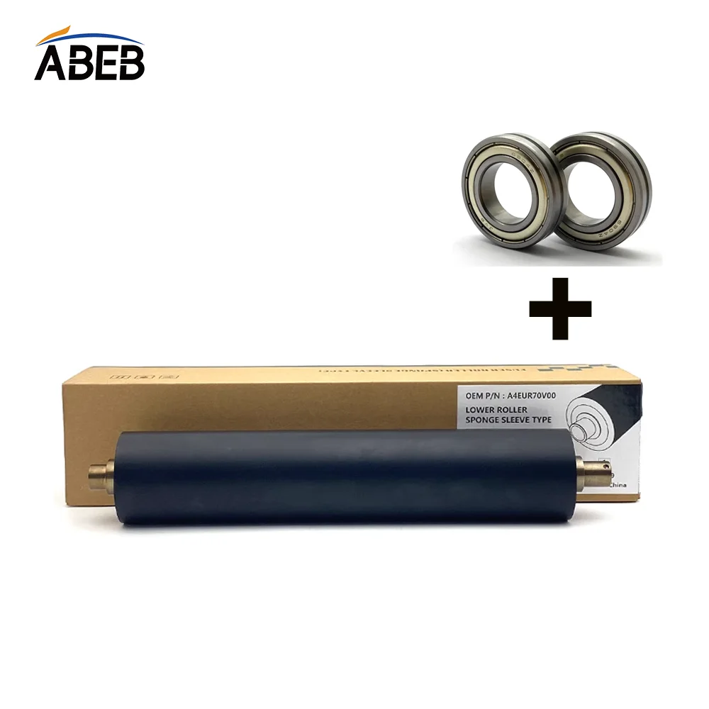 

1PCS Lower Roller+1PCS Lower Roller Bearing For Konica Minolta BH 951 1200 1052 1250 High Quality Lower Fuser Roller