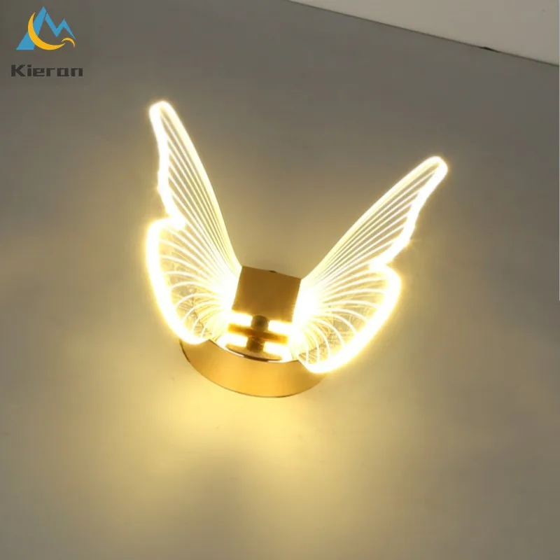 

Modern Simple Butterfly LED Wall Lamp Bedroom Dining Room Study Bedside Wall Light Living Room Decoration Butterfly Ceiling Lamp