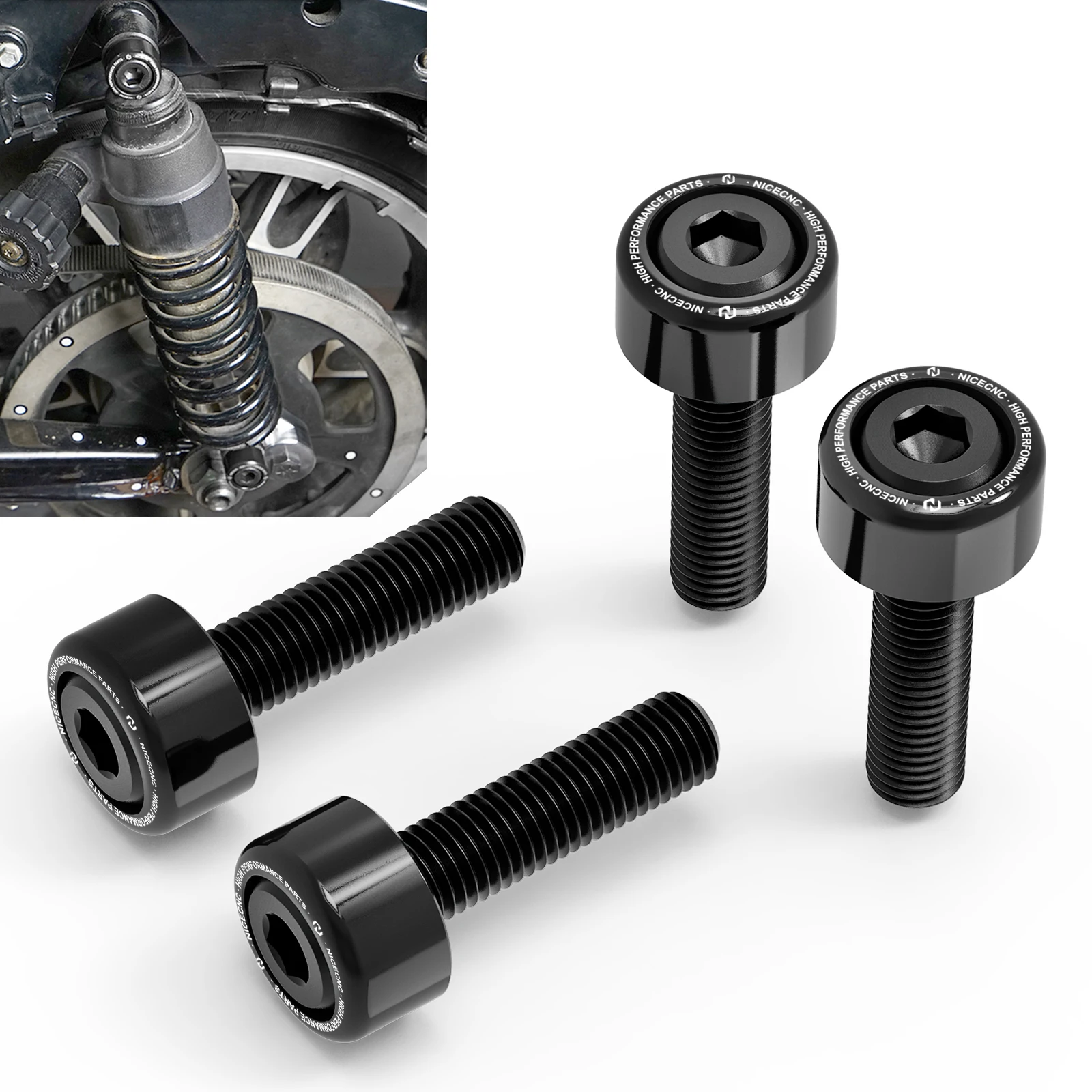 For 1994-2023 Harley Road King FLHR Rear Suspension Shock Screws Shock Mount Bolt Kit for Harley Street Glide FLHX 2006-2024