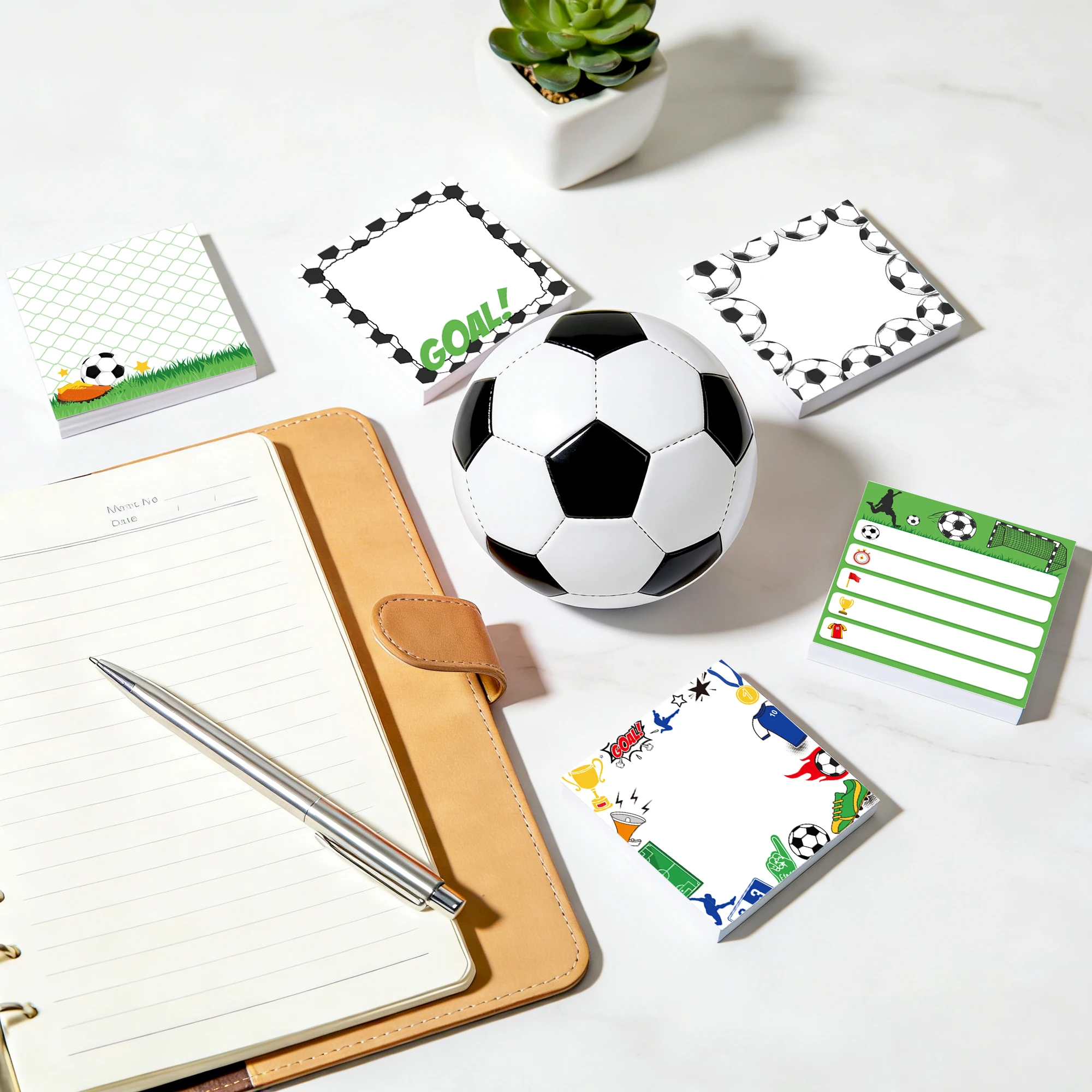 12/24 Stück Fußball-Taschennotizbücher, Geburtstagsgeschenke, Büro-Schreibwaren, Notizblöcke, Schul-Tagebuch, Notizblock, Partyzubehör – Detail 6