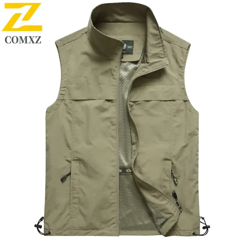 

Men Casual Vest Lightweight Breathable Pocket Zipper Photography Sleeveless Jacke Outdoor Camping Hiking Middle-aged Elderlyvest