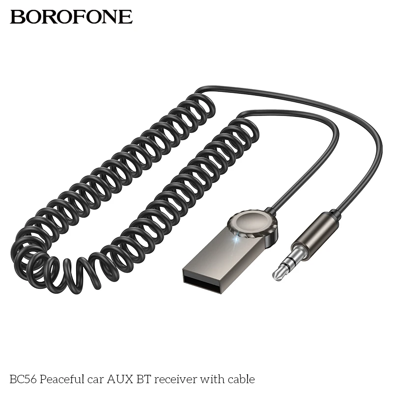 

BC56 Bluetooth Audio Receiver Dongle USB To 3.5mm Jack Car Audio Aux Bluetooth 5.0 Handsfree Kit For Car Receiver BT Transmit
