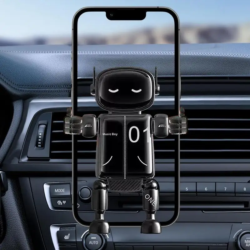 Robot Cell Phone Car Holder Auto Air Vent Clip Holder Phone Stand Cradle Vehicle Phone Mount Air Vent Cell Phone Holder Car