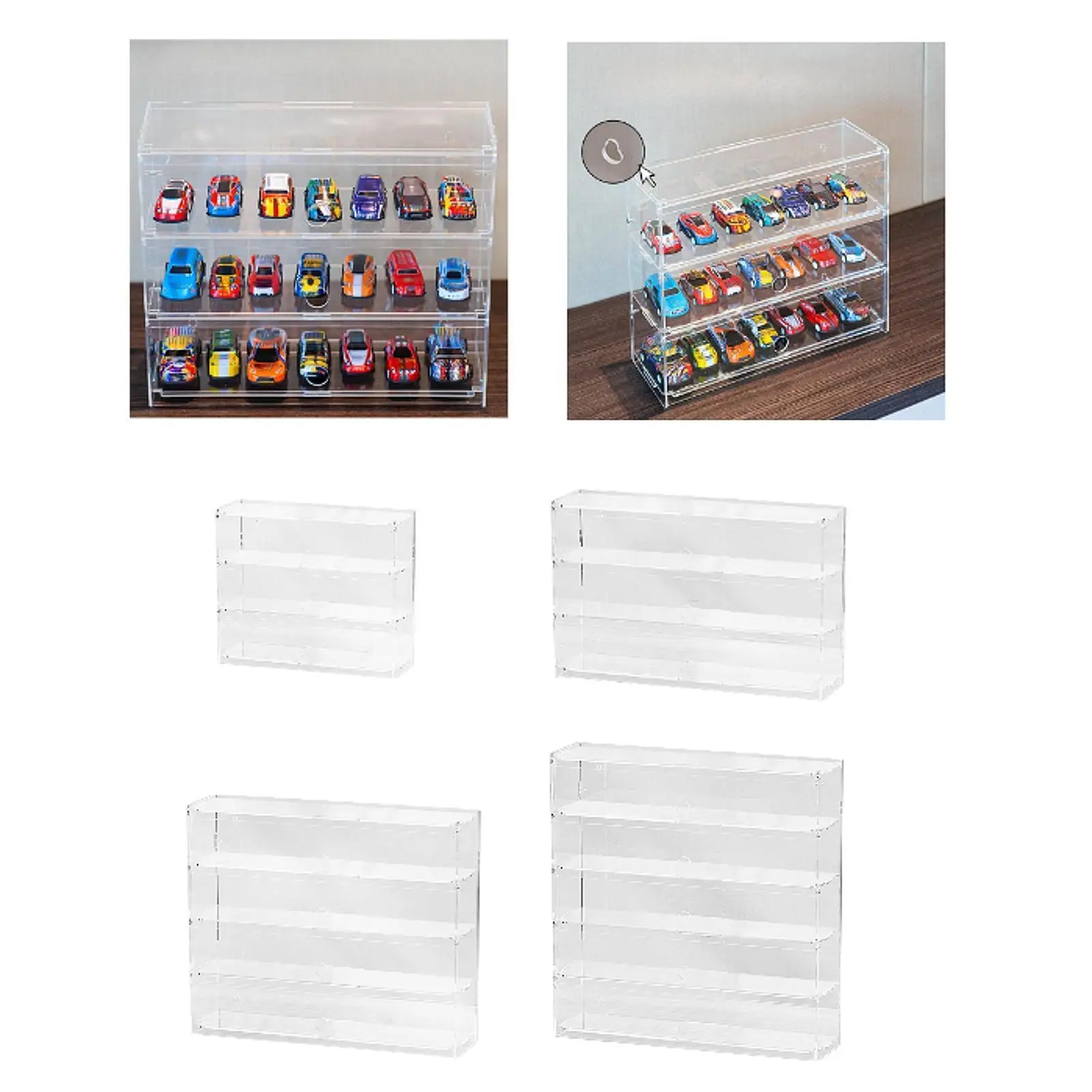 

1/64 Литая под давлением витрина для автомобиля 1:64 Коллекция парковки Декор Коллекционный