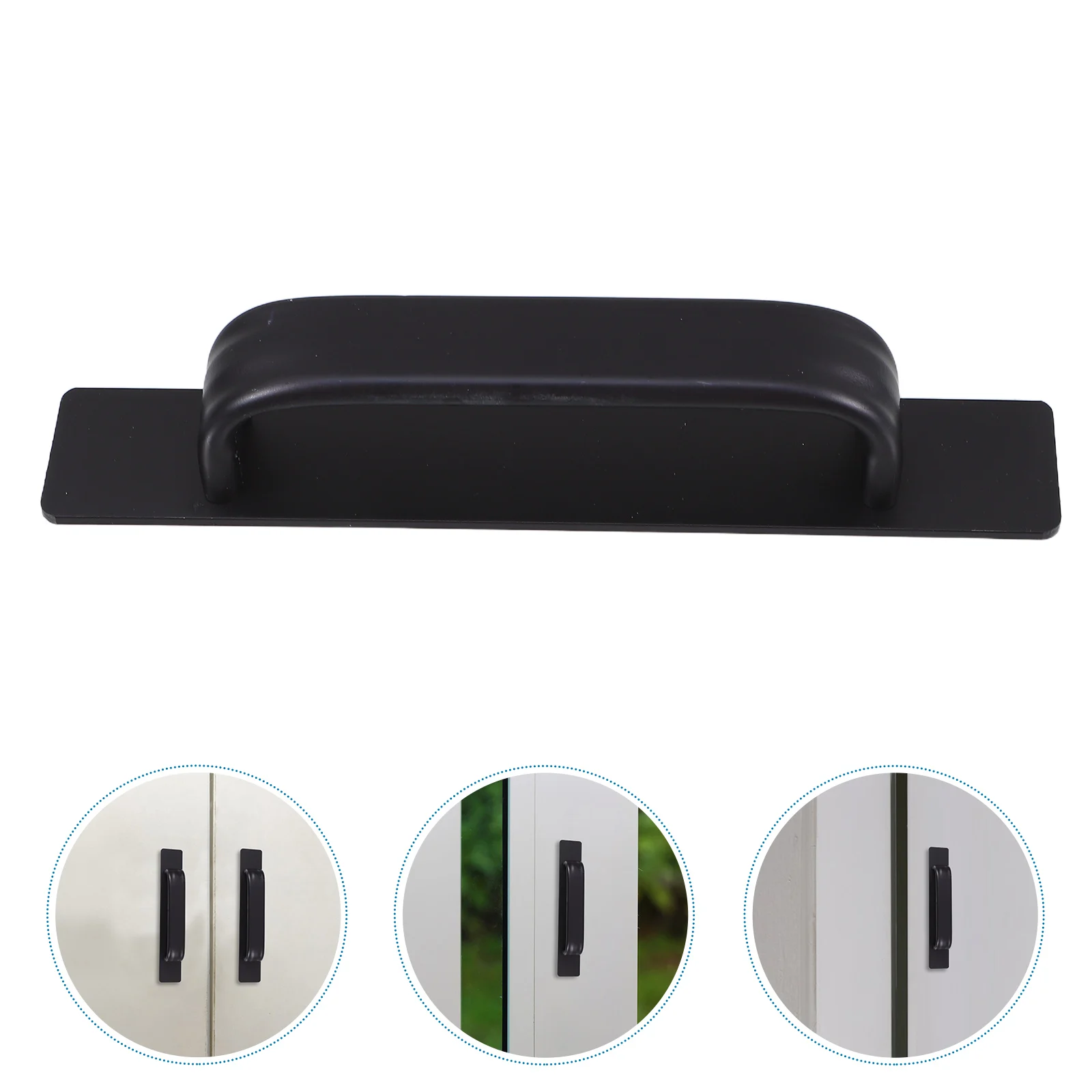 

4pcs Aluminum Alloy Stick On Cabinet Handles Pulls Self Adhesive No Drill Hardware Kitchen Bathroom Closet Sliding Door Window
