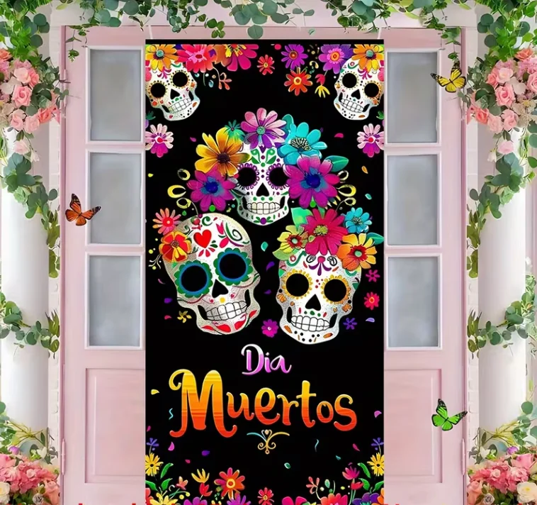 Mexican Day of the Dead Backdr - Photo Booth Prop 评论和价格